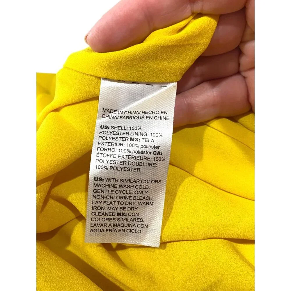 Chico’s Off Shoulder Pineapple Maxi Dress Yellow Size 10 - Picture 4 of 15